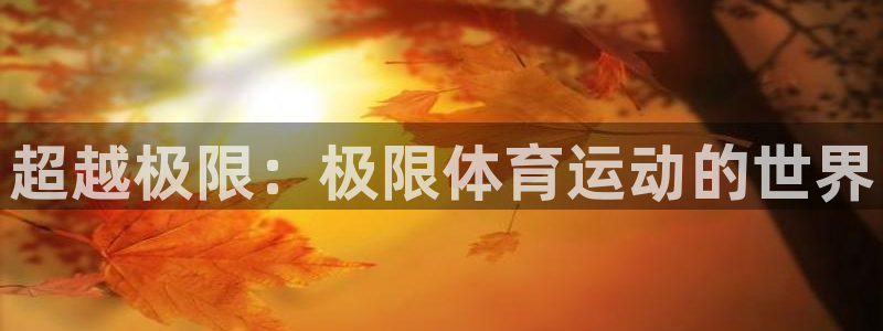 oety欧亿体育官网下载平台注册:超越极限:极限体育运动的世